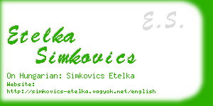 etelka simkovics business card